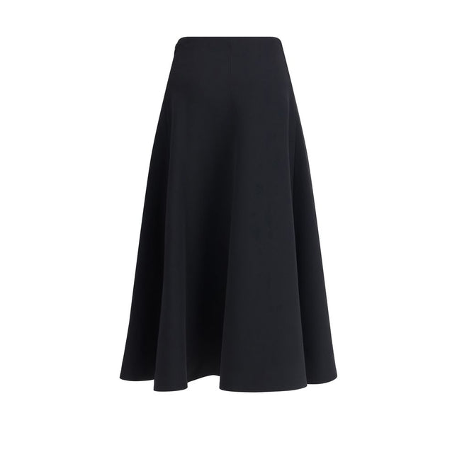 Jacquemus Black Cotton Midi Skirt