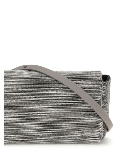 Brunello Cucinelli Gray Leather Shoulder Bag