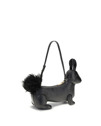 Thom Browne Black Calf Leather Bos Taurus Shoulder Bag