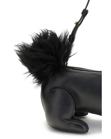 Thom Browne Black Calf Leather Bos Taurus Shoulder Bag