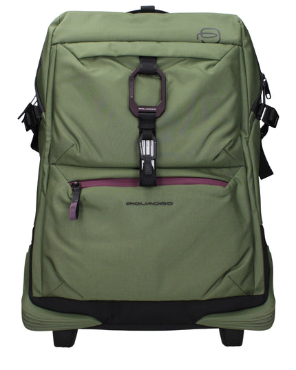 Piquadro Green Fabric Luggage And Travel