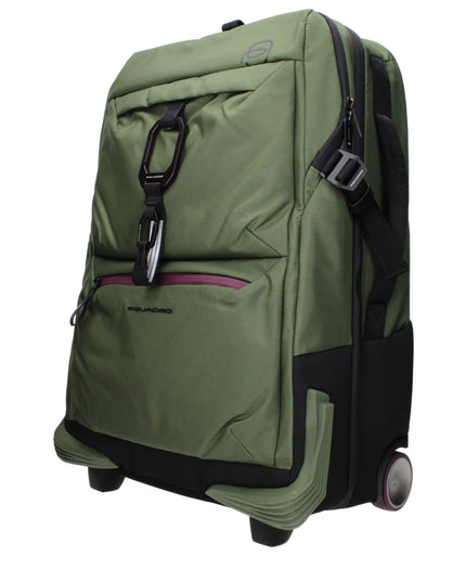 Piquadro Green Fabric Luggage And Travel