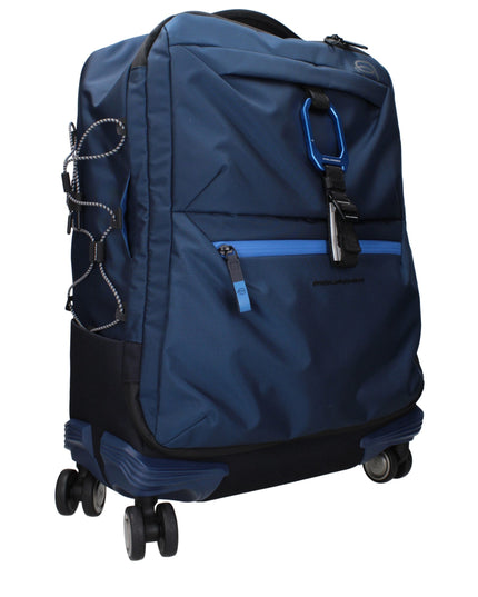 Piquadro Blue Fabric Luggage And Travel