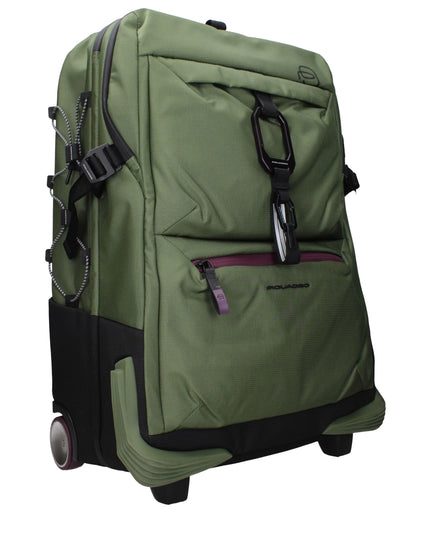 Piquadro Green Fabric Luggage And Travel