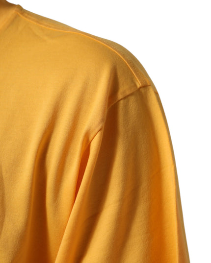 Dolce & Gabbana Yellow Secret Graden Floral Cotton CrewNeck T-shirt
