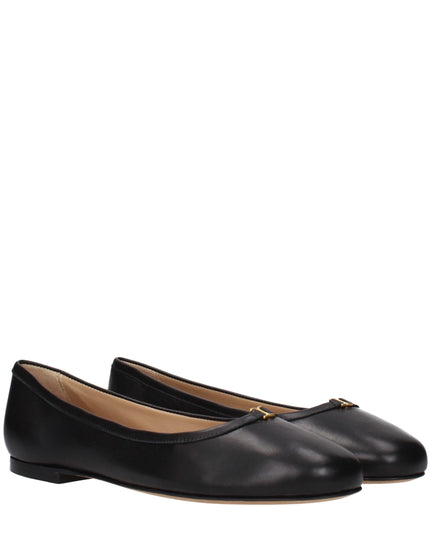 Chloé Black Leather Ballet Flats