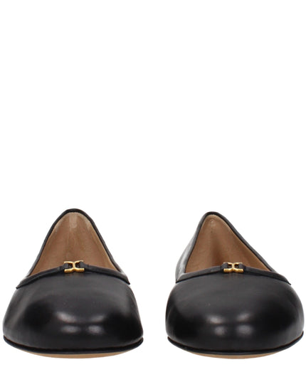 Chloé Black Leather Ballet Flats