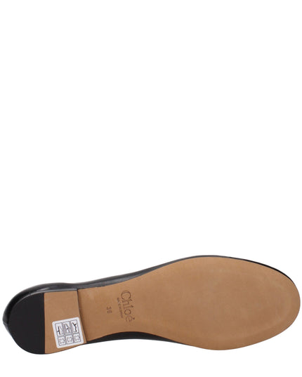 Chloé Black Leather Ballet Flats