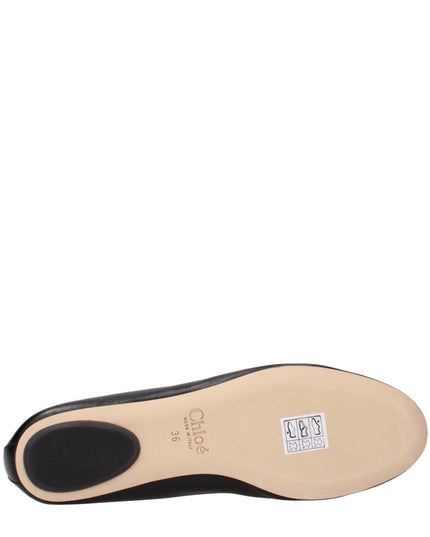 Chloé Black Leather Ballet Flats