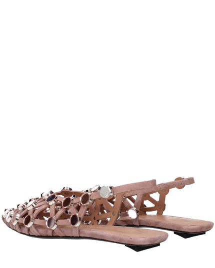 The Attico Pink Leather Ballet Flats
