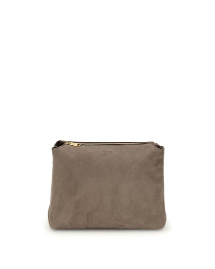 Khaite Beige Calf Leather Bos Taurus Shoulder Bag