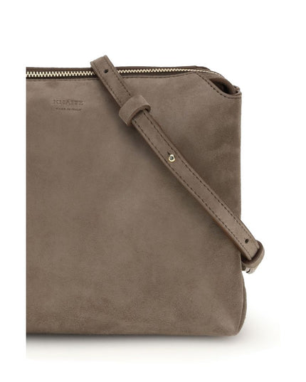 Khaite Beige Calf Leather Bos Taurus Shoulder Bag