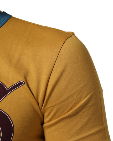 Dolce & Gabbana Yellow Logo Crew Neck Short Sleeves T-shirt