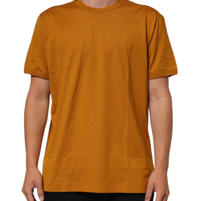 Dolce & Gabbana Golden Brown Crew Neck Short Sleeve T-shirt