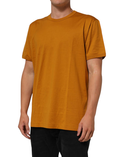 Dolce & Gabbana Golden Brown Crew Neck Short Sleeve T-shirt