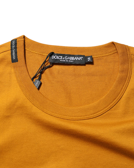 Dolce & Gabbana Golden Brown Crew Neck Short Sleeve T-shirt