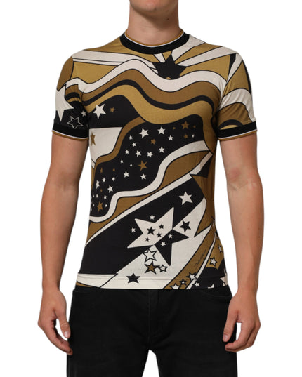 Dolce & Gabbana Multicolor Millennials Star CrewNeck T-shirt
