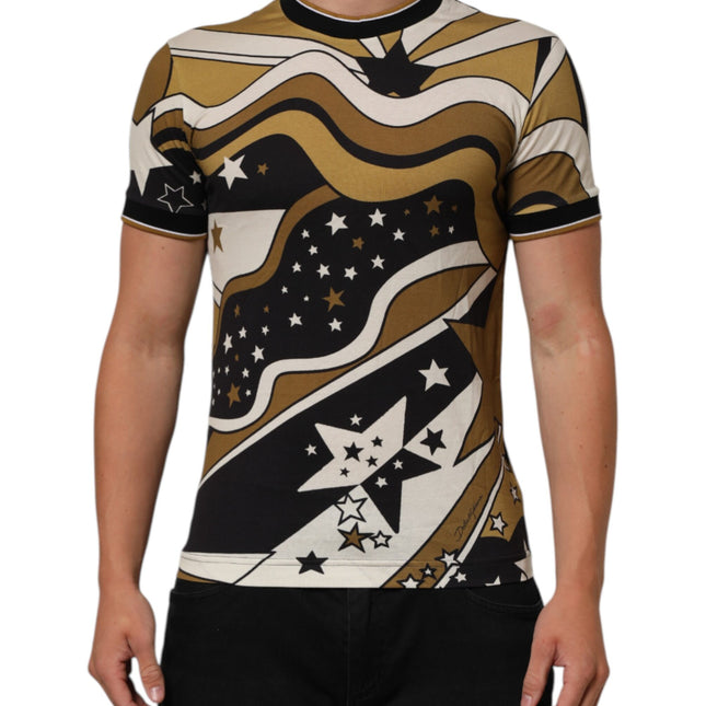 Dolce & Gabbana Multicolor Millennials Star CrewNeck T-shirt