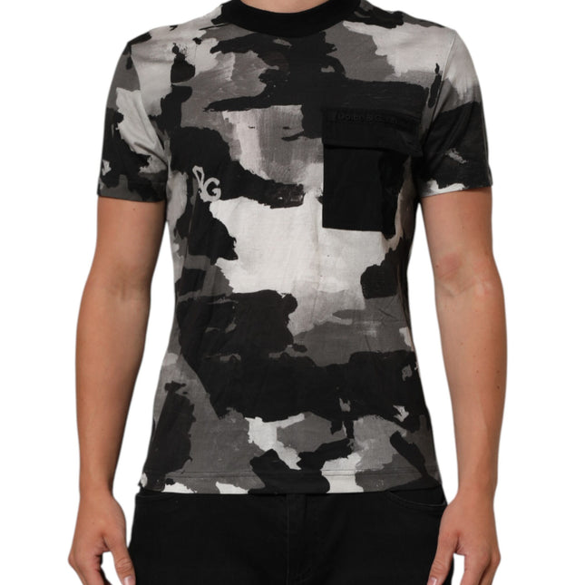Dolce & Gabbana Multicolor Camouflage Men Short Sleeves T-shirt
