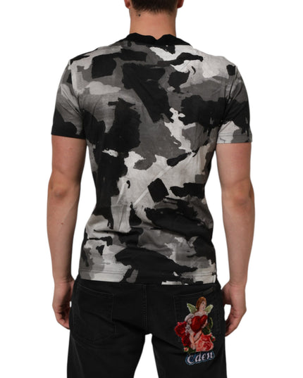 Dolce & Gabbana Multicolor Camouflage Men Short Sleeves T-shirt