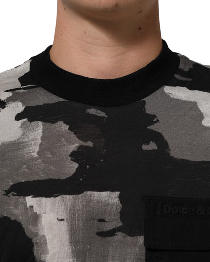Dolce & Gabbana Multicolor Camouflage Men Short Sleeves T-shirt