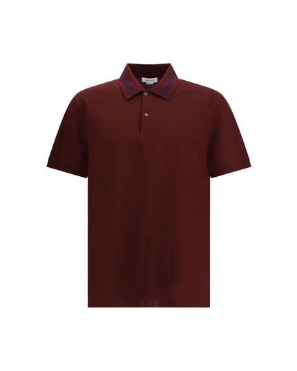 Alexander McQueen Bordeaux Cotton Polo Shirt