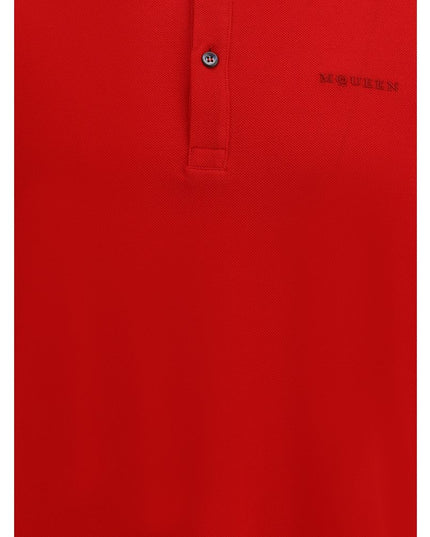 Alexander McQueen Red Cotton Polo Shirt