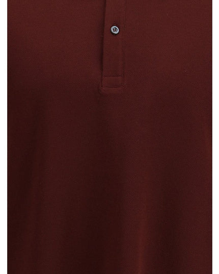 Alexander McQueen Bordeaux Cotton Polo Shirt