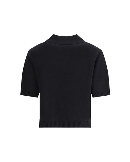 Givenchy Black Wool Polo Shirt