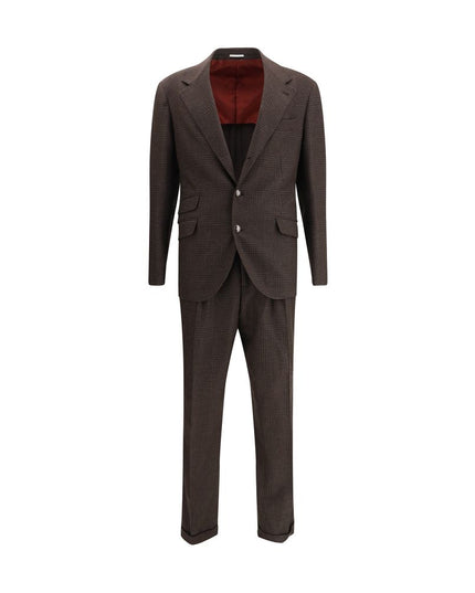 Brunello Cucinelli Brown Wool Two-Piece Suit