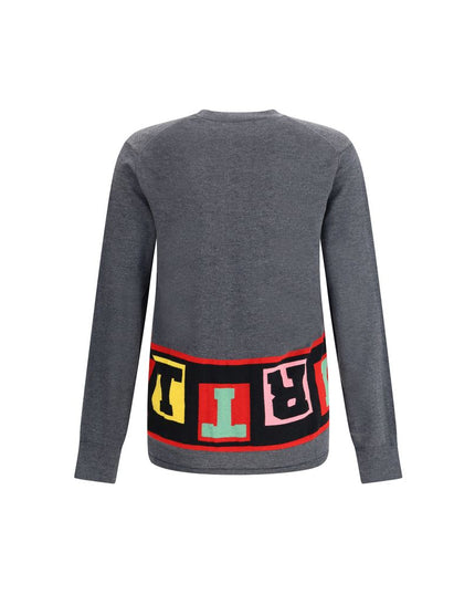Comme Des Garçons Crewneck Sweater with colorful lettering