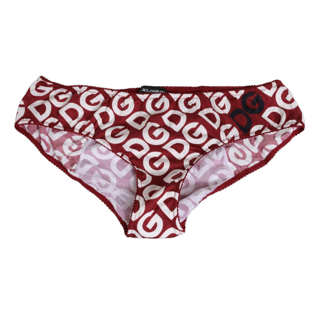 Dolce & Gabbana Bordeaux DG Logo Slip Bottom Brief Underwear