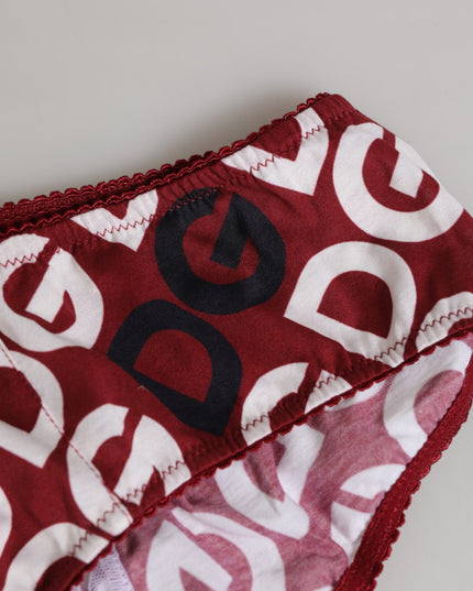 Dolce & Gabbana Bordeaux DG Logo Slip Bottom Brief Underwear