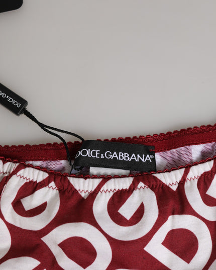 Dolce & Gabbana Bordeaux DG Logo Slip Bottom Brief Underwear