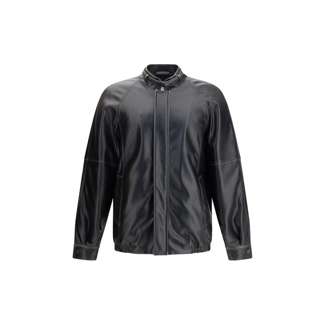 MM6 Black Polyester Bomber