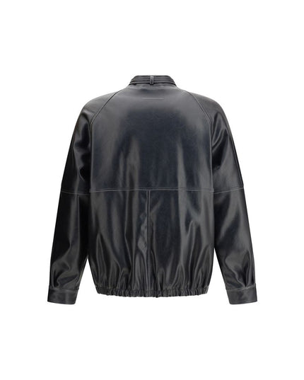 MM6 Black Polyester Bomber