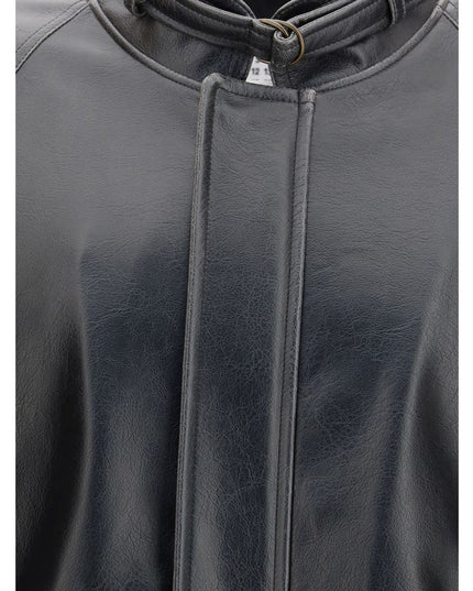 MM6 Black Polyester Bomber