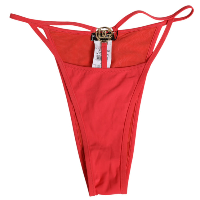 Dolce & Gabbana Red Nylon Stretch Tanga Brief Panty Underwear