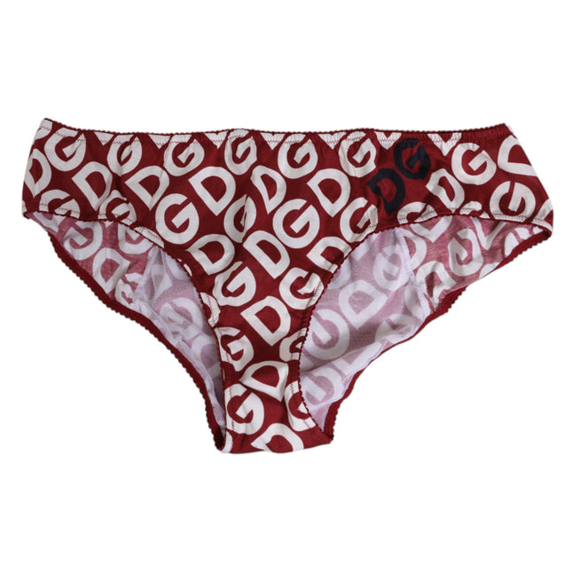 Dolce & Gabbana Bordeaux DG Logo Slip Bottom Brief Underwear