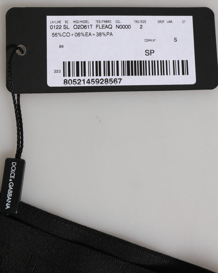 Dolce & Gabbana Black DG Logo Lace High Brief Panty Underwear