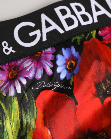 Dolce & Gabbana Multicolor Floral Print High Waist Panty Underwear