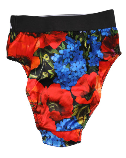 Dolce & Gabbana Multicolor Floral Print High Waist Panty Underwear