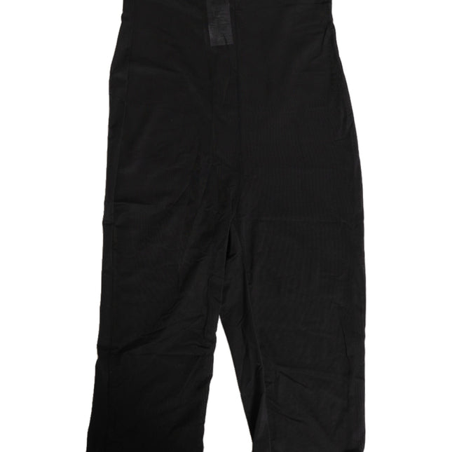 Dolce & Gabbana Black High Waist Tight Midi Trouser Underwear