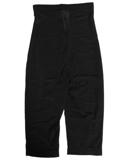 Dolce & Gabbana Black High Waist Tight Midi Trouser Underwear