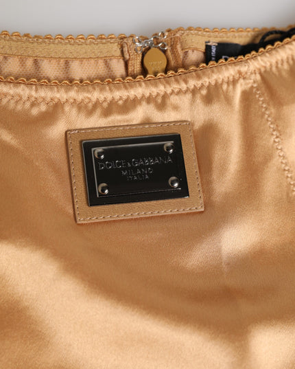 Dolce & Gabbana Beige Silk Stretch High Waist Girdle Underwear