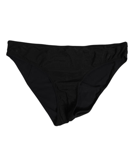 Dolce & Gabbana Black Nylon Stretch Slip Brief Women Underwear