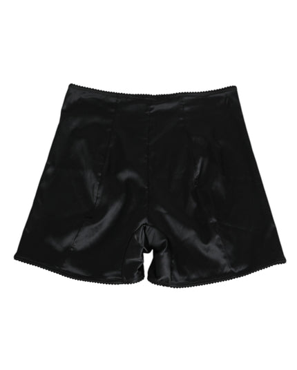 Dolce & Gabbana Black Silk Stretch Slip Cycling Women Underwear