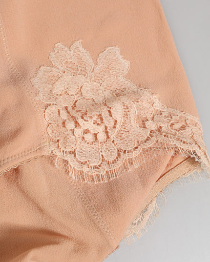 Dolce & Gabbana Beige Silk Stretch High Waist Girdle Underwear
