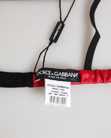 Dolce & Gabbana Red Silk Satin Triangle Soft Cup Br Underwear