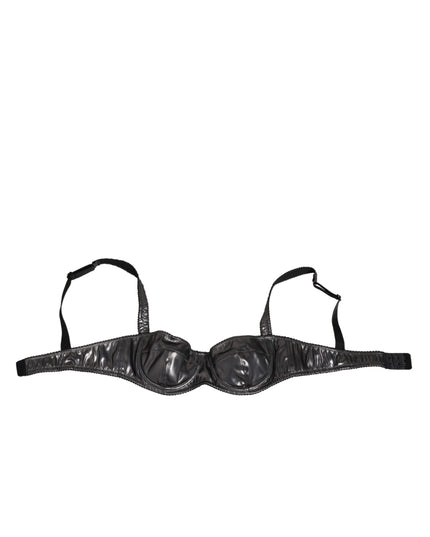 Dolce & Gabbana Black Acetate Stretch Balconette Bra Underwear